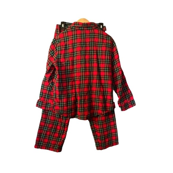 Lauren Ralph Lauren Red Plaid Flannel 2-Piece Pajama Set Sleepwear - Picture 12 of 13